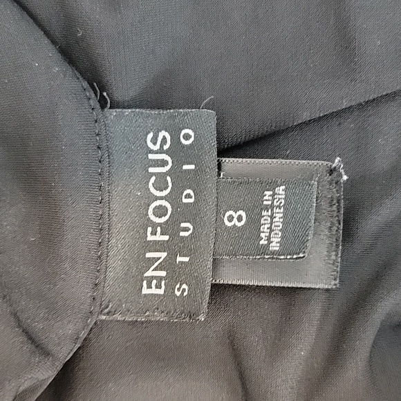 Enfocus Studio Black and Red Collared Shirt Dress Womens Size 8 - Picture 8 of 11